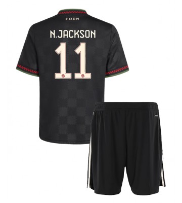 Bayern Munich Nicolas Jackson #11 Tredjetrøje Børn 2025-26 Kortærmet (+ Korte bukser)